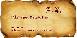 Pörge Magdolna névjegykártya