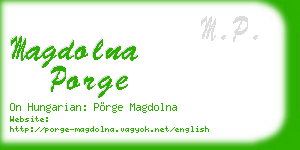 magdolna porge business card